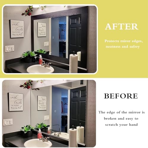 Teemall 10M Black Wood Grain Removable PVC Waterproof Border Wall Decor Removable Self Adhesive Kitchen Bathroom Tiles Sticker Wallpaper 4.2x390 (4inch) - Image 2