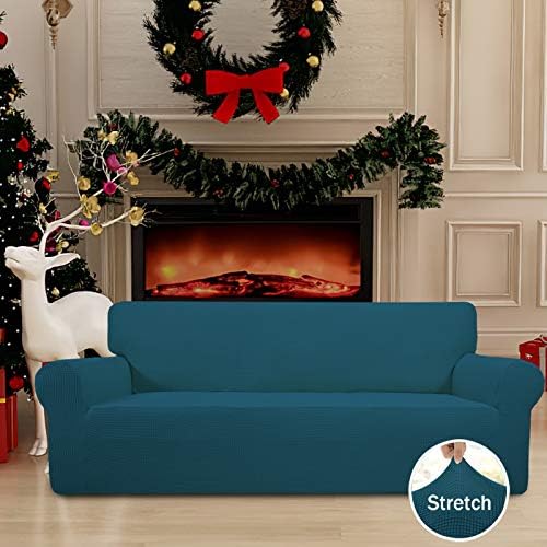 Easy-Going Stretch Oversized Sofa Couch Slipcover Washable Peacock Blue - Image 2