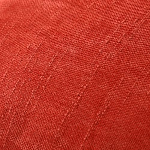 Set of 4 Soft Textured Decorative Throw Pillow Covers 22x22 Inch Cozy Farmhouse Cushion Cover Square Accent Pillow Cases for Bed Couch Sofa Living Room, Red - Image 4