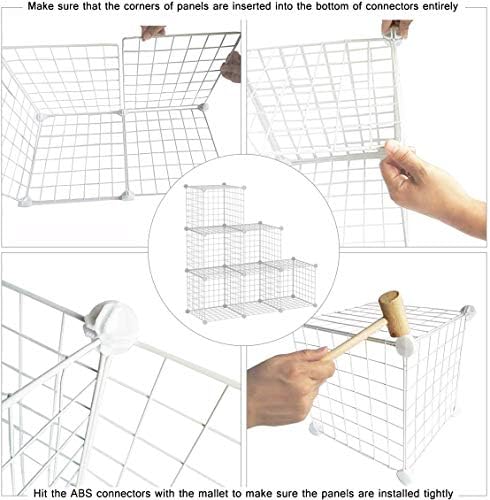 C&AHOME Wire Cube Storage, 6 - Cube Organizer Metal C Grids, Units, White - Image 7