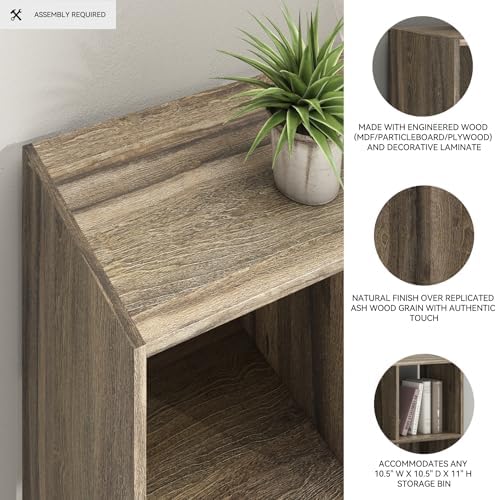 Signature Design by Ashley Shallifer 8-Cube Storage Organizer, Brown - Image 4