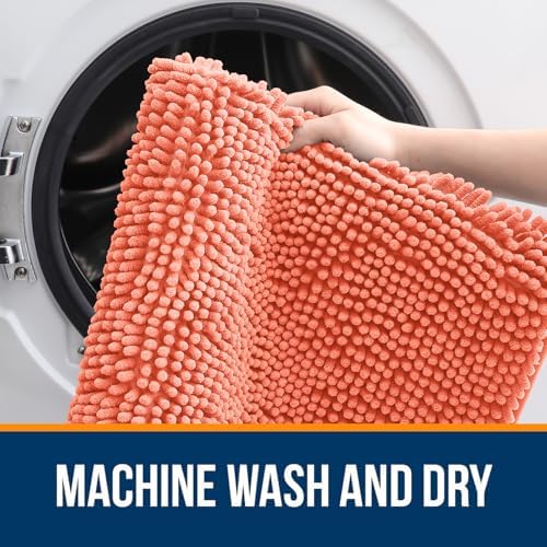 OLANLY Large Bathroom Rugs 70x46, Extra Soft Absorbent Chenille Bath Rugs - Image 5