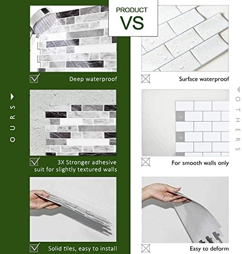 STICKGOO Peel and Stick Wall Tile Self-Adhesive Backsplash Thicker Design - Image 4