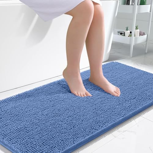 OLANLY Bathroom Runner Rugs 45x27, Extra Soft Absorbent Chenille Bath Rugs by OLANLY