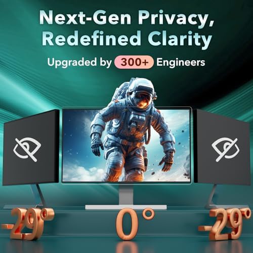 Magnetic 32 Inch Privacy Screen for Computer Monitor, 16:9 Removable Anti Blue Light Filter for Desktop PC, Hanging Anti-Spy Privacy Shield with Easy Installation for Office and Home - Image 6