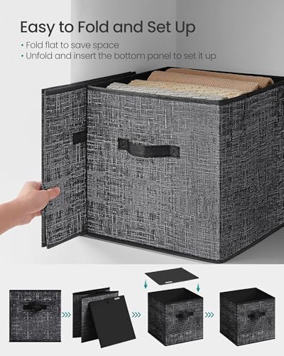 SONGMICS Storage Cubes, Set of 10, 13-Inch Foldable Closet Organizers - Image 6