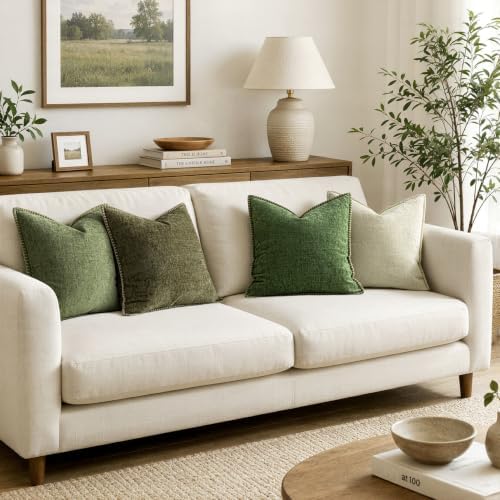 MIULEE Decorative Couch Throw Pillow Covers 18x18 Inch Forest Green 2 Pack - Image 5