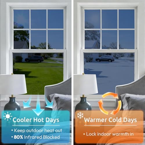 rabbitgoo Window Tint for Home with Tools, Blue Silver, 17.5" x 78.7" - Image 4