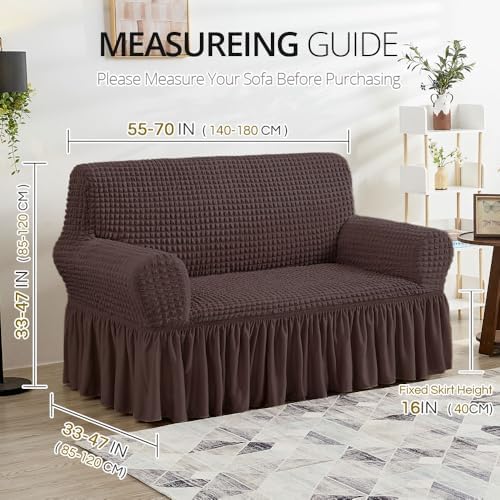 NICEEC Loveseat Covers Washable Love Seat Couch Covers Slipcover with Skirt - Image 6
