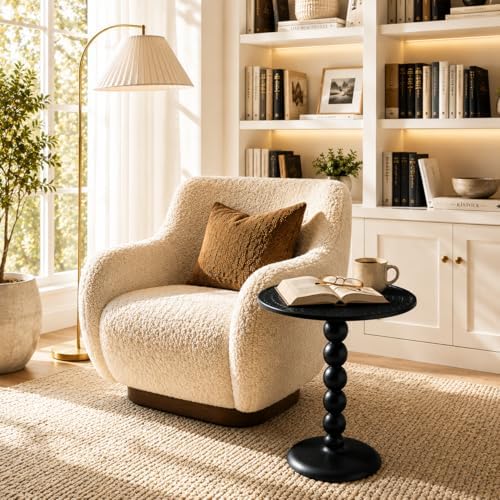 CLEENTABLE Sunburst Round End Table, Gold Metal, 21 in. H - Image 5
