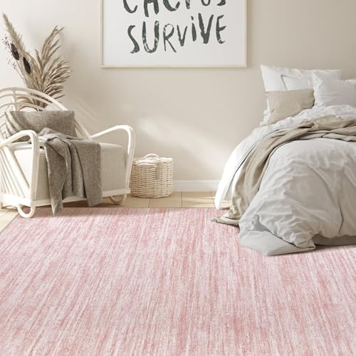 Nakagishi Boho 5x7 Area Rug Living Room Rugs Machine Washable Pink - Image 6