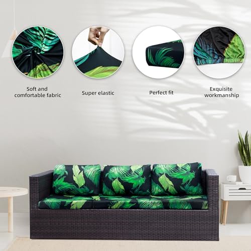 8 Pcs Outdoor Cushion Covers, Patio Sofa Cushion Covers Replacement - Image 4