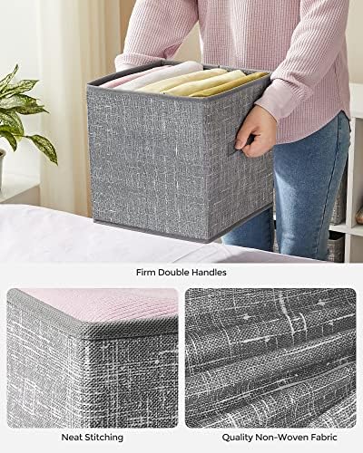 SONGMICS Storage Cubes, Set of 6, 11-Inch Foldable Closet Organizers - Image 5