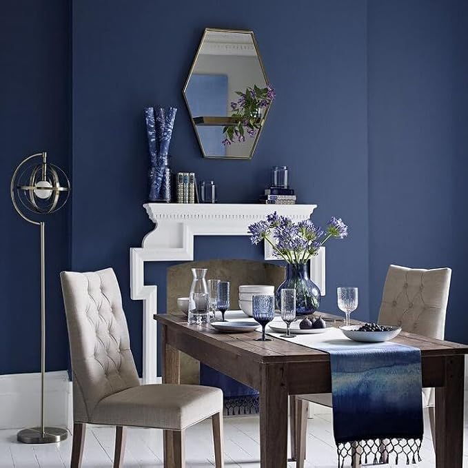 Yasinet 17.7" x118" Peel and Stick Wallpaper Blue Wallpaper Blue Contact Paper Navy Waterproof Self Adhesive Removable Wall Paper Dark Decorative Covering Countertop Table Vinyl - Image 7