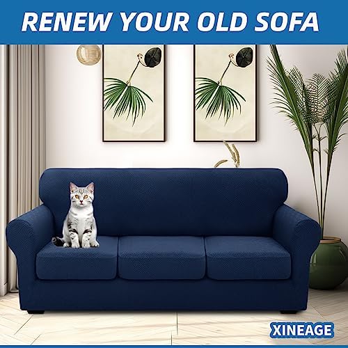 XINEAGE 3-Piece Stretch X-Large Sofa Cover, Washable Couch Covers for Dog - Image 4