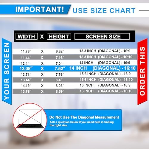 FILMEXT 14 Inch Laptop Privacy Screen, 16:10 Aspect Ratio - Image 3