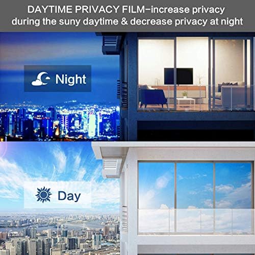 Volcanics One Way Window Privacy Film Daytime Privacy 23.6" x 78", Silver - Image 2