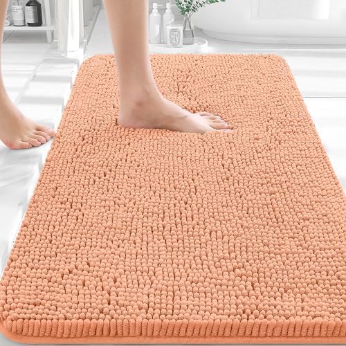 OLANLY Bathroom Rugs 32x20, Extra Soft Absorbent Chenille Bath Rugs by OLANLY