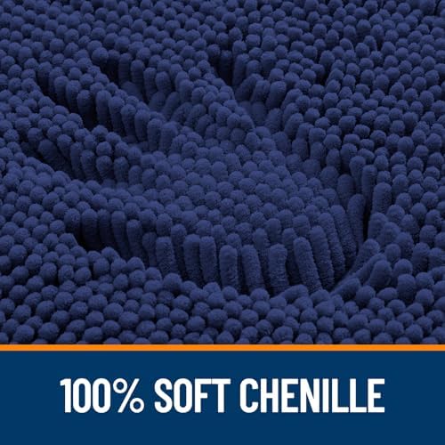 OLANLY Bathroom Runner Rugs 45x27, Extra Soft Absorbent Chenille Bath Rugs - Image 3