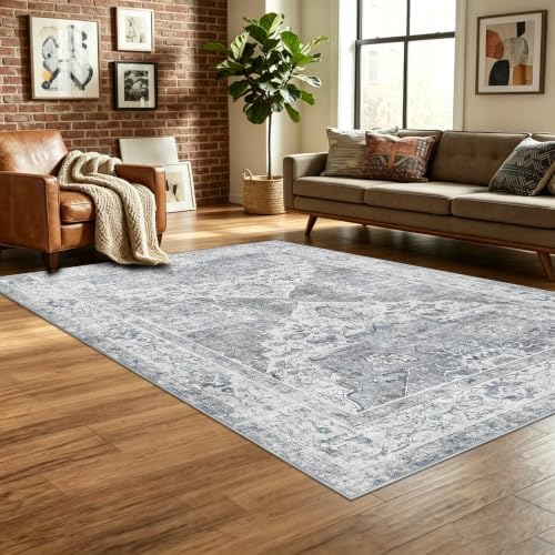 5x8 Area Rugs, Washable Non-Slip Low Pile Rugs for Living Room - Image 4