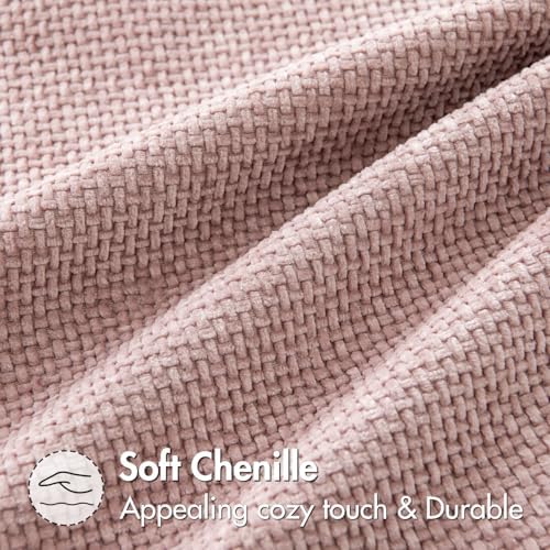 MIULEE Decorative Couch Throw Pillow Covers 18x18 Inch Pink 2 Pack - Image 6