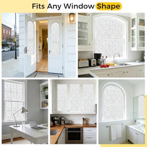 OHTMERU Window Privacy Film Decorative Non-Adhesive, Reusable, Anti-Glare - Image 7