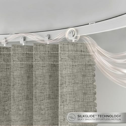 JILRON Folding Accordion Partition Divider with Ceiling Track - Hanging Room Curtain, Quick Setup(Grey 100" W x 84" L-Pack of 1) - Image 3