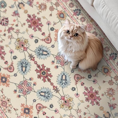 Rugxara Pink 4x6 Area Rugs for Bedroom & Living Room - Image 4