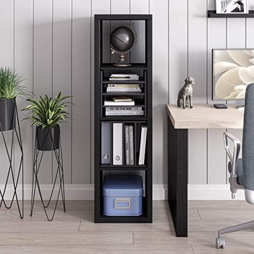 Ballucci 4-Tier Paper Sorter and File Organizer for Desk, Wood Mail Sorter, Fits into IKEA Kallax and ClosetMaid Cube Storage Shelves, Paper Tray, Mail Holder Stand for Classroom, Office, Black - Image 6