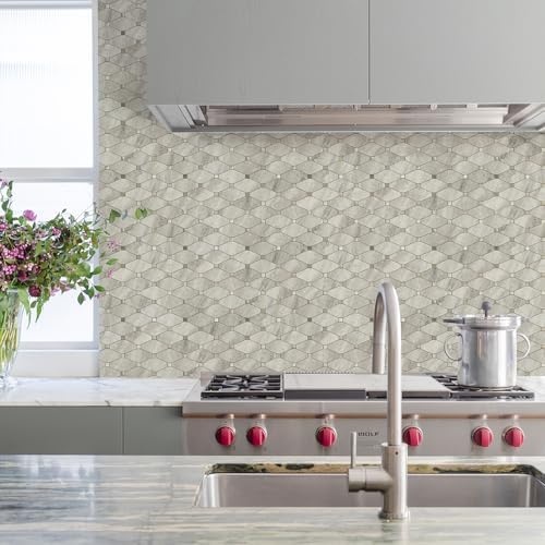 STICKGOO 10 Sheets Peel and Stick Backsplash, Beige - Image 2
