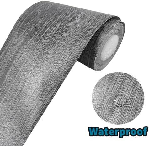 YESUS Dark Grey Wood Grain 3D 10M Wallpaper Frame Removable PVC Waterproof Peel and Stick Wallpaper,Bathroom Frame Sticker Wall Decor (Dark Gray, 2" x 393") - Image 7