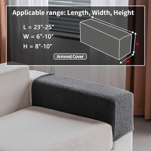OHSIO Couch Cushion Covers for Sectional Sofa, Stretch Soft Sofa Slipcovers - Image 2