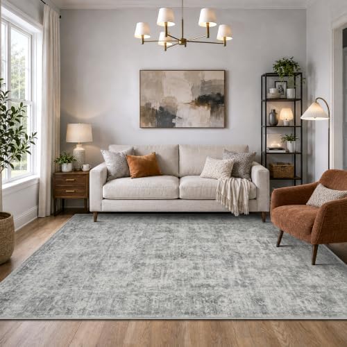 Rugxara Grey Area Rugs 5x7 Washable Rug for Living Room Bedroom - Image 3