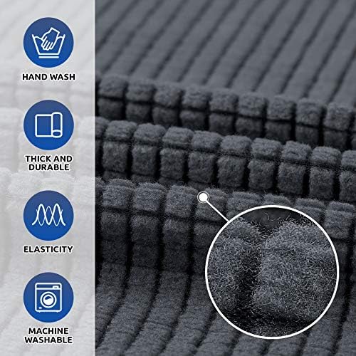 KEKUOU Stretch Oversized Couch Covers for Sofa Slipcover,Charcoal - Image 3