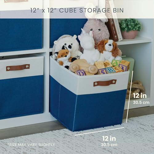 OrganiHaus 12x12 Cube Storage Bins, Set of 4 - Fabric Storage Cubes - Image 2