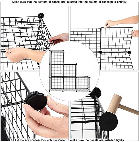 C&AHOME Wire Cube Storage, 6 - Cube Organizer Metal C Grids, Storage, Black - Image 5