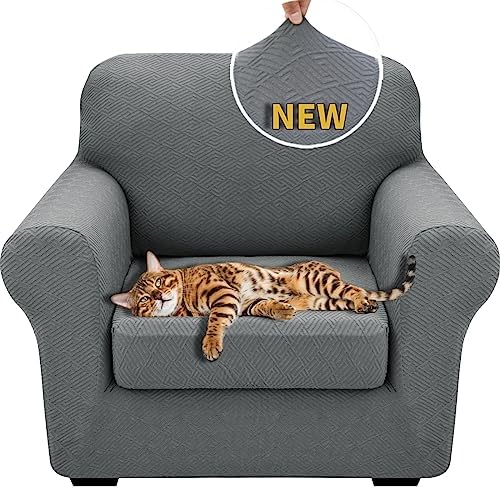 XINEAGE 2-Piece Stretch Armchair Sofa Cover, Washable Couch Covers for Dog by XINEAGE