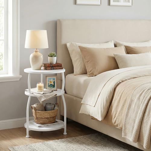 3-Tier Round Side Table, 15.7 inch End Table Nightstand - Image 5