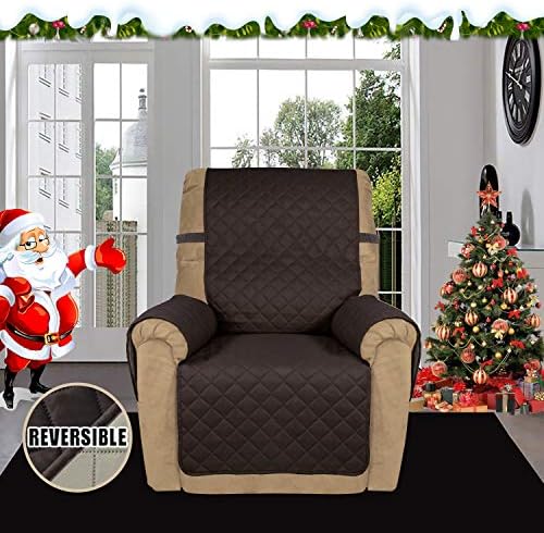 Easy-Going Reversible Couch Cover, Recliner 19 in, Chocolate/Beige - Image 2