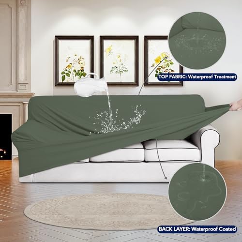 PureFit Waterproof Loveseat Couch Cover Slipcovers for Couches and Sofas - Image 3