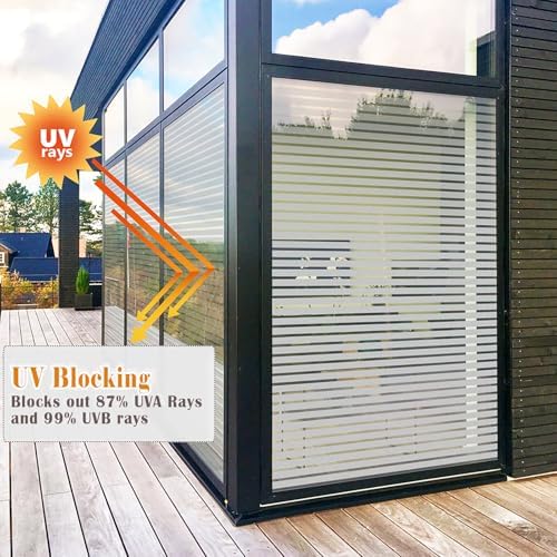 LEMON CLOUD Frosted Glass Window Privacy Film Decorative, 35.4″ x 78.7″ - Image 3
