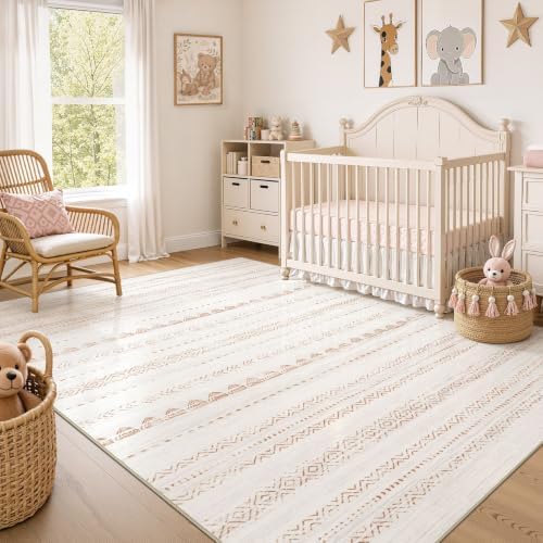 Nakagishi Boho 11x15 Area Rug Living Room Rugs Machine Washable Brown - Image 7