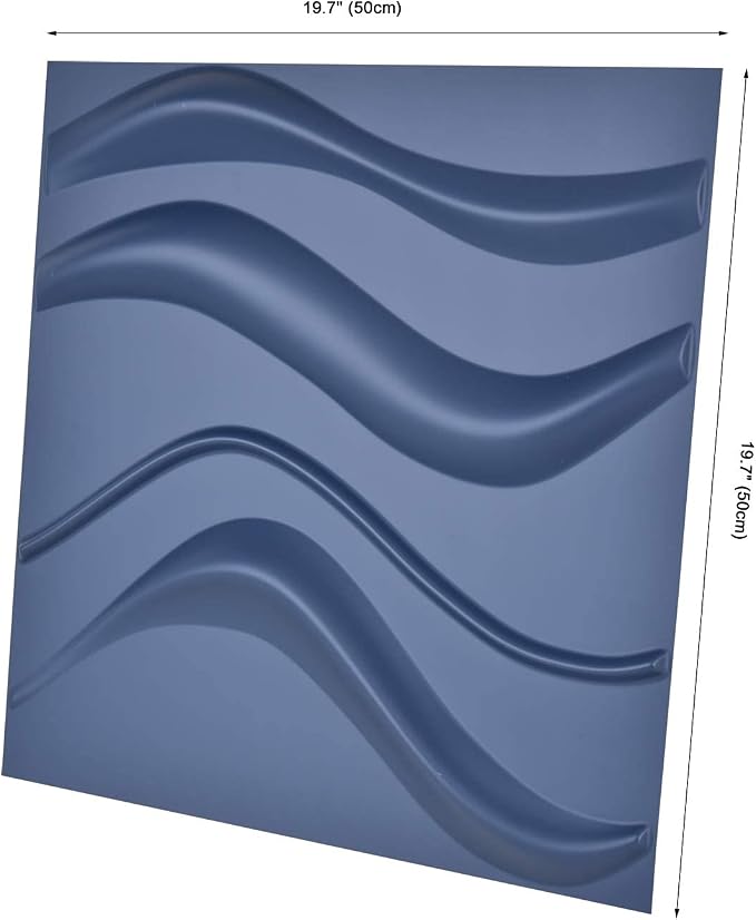 Art3d Navy Blue 3D Wall Panel PVC Slim Wave Covers 32 Sqft, for Interior Wall Decor in Living Room,Bedroom,Lobby,Office,Shopping Mall - Image 5