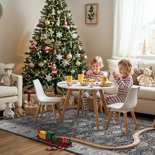 Washable 4x12 Hallway Runner Rug: Vintage Soft Carpet for Living Room Bedroom Stain Resistant Area Rug with Non-Slip Backing for Entryway Kitchen Thin Floor Mat for Bathroom Dining Room(Black,4x12) by HYHAOYUNLAI