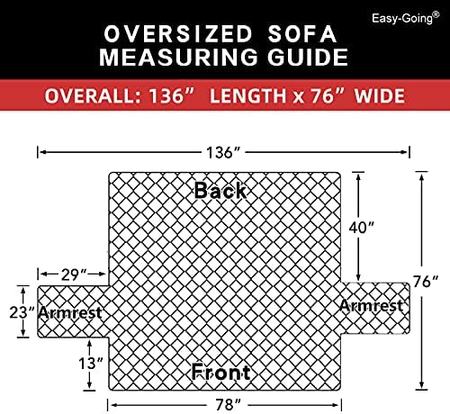 Easy-Going Reversible Couch Cover, 3 Cushion Sofa, Light Gray/Light Gray - Image 6