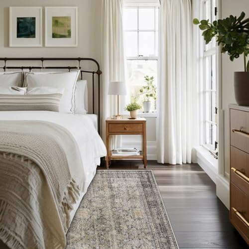 Green Brown 8x10 Washable Area Rugs for Living Room,Bedroom,Dining Room - Image 7