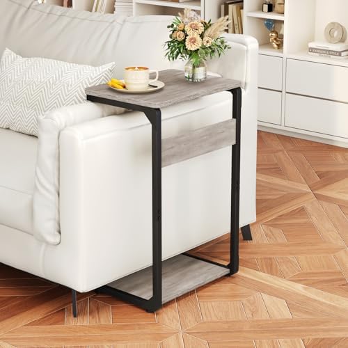 Wooden Pedestal Dinner TV Tray Table for Eating Couch End Tables ET-YB-GYW1 - Image 4