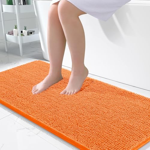 OLANLY Large Bathroom Rugs 50x30, Extra Soft Absorbent Chenille Bath Rugs by OLANLY