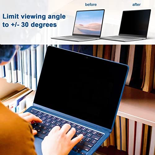 Laptop Privacy Screen 14 Inch for HP Dell Acer Asus Lenovo Thinkpad Envy Xps, 16:10 Aspect IPROKKO Removable 14in Anti Blue Light Glare Privacy Filter Shield, Anti Spy Computer Monitor Security - Image 3