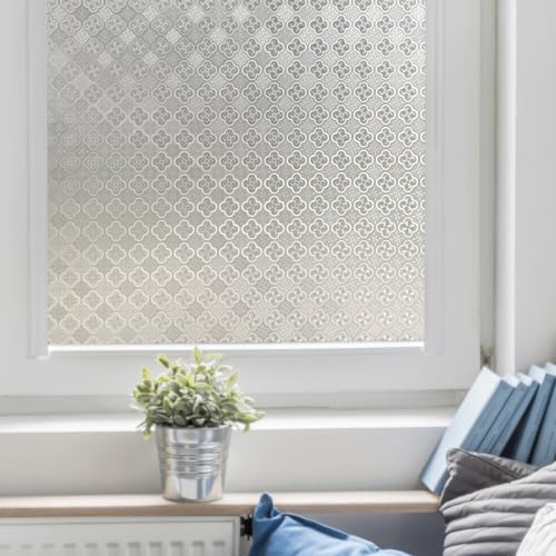 Clover Window Privacy Film by Artscape - Decorative Textured Glass Design, Static Cling, Blocks Views, Not Light, UV Protection, Non-Adhesive Water-Applied Installation - 35.43 x 72 Inch - Image 7